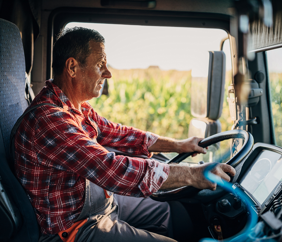 image of a man driving a truck
