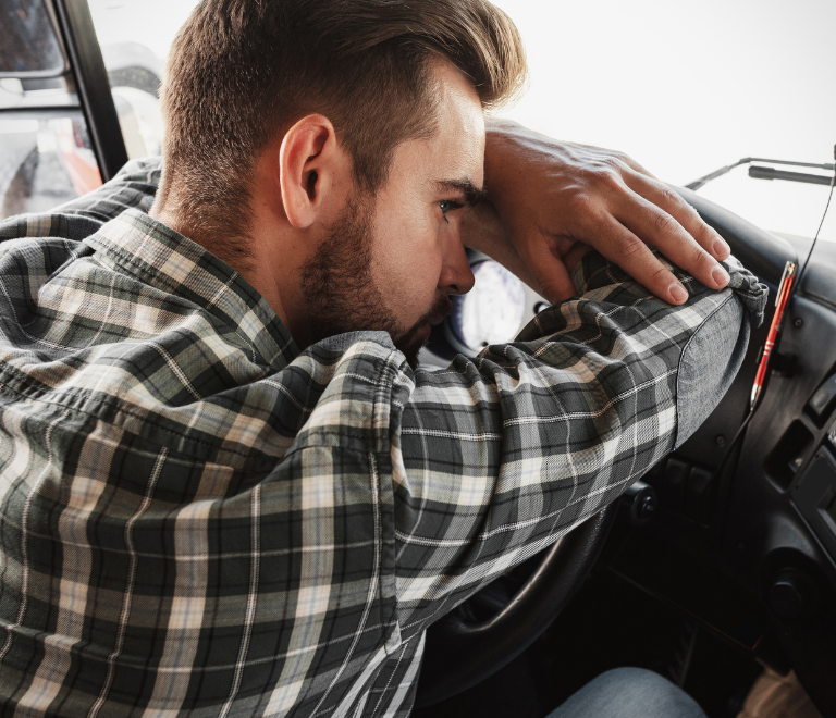 tired truck driver