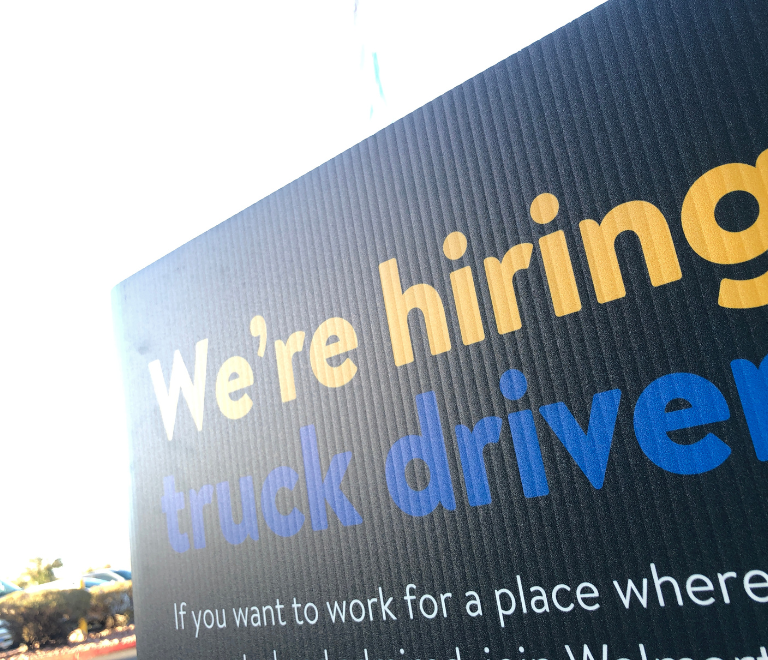 we're hiring truck drivers