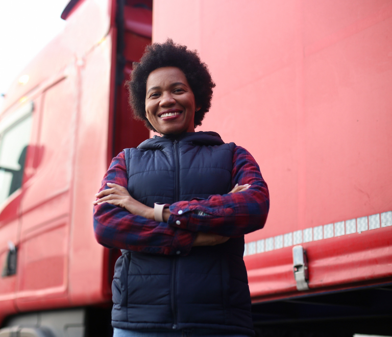 a female truck driver