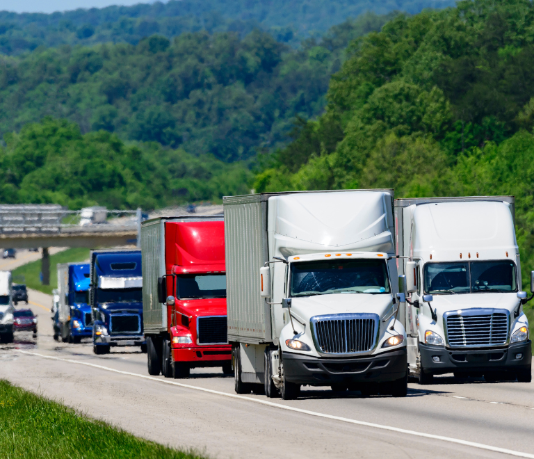 vehicles on the road