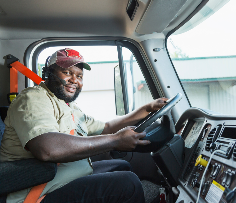 truck driver smiling