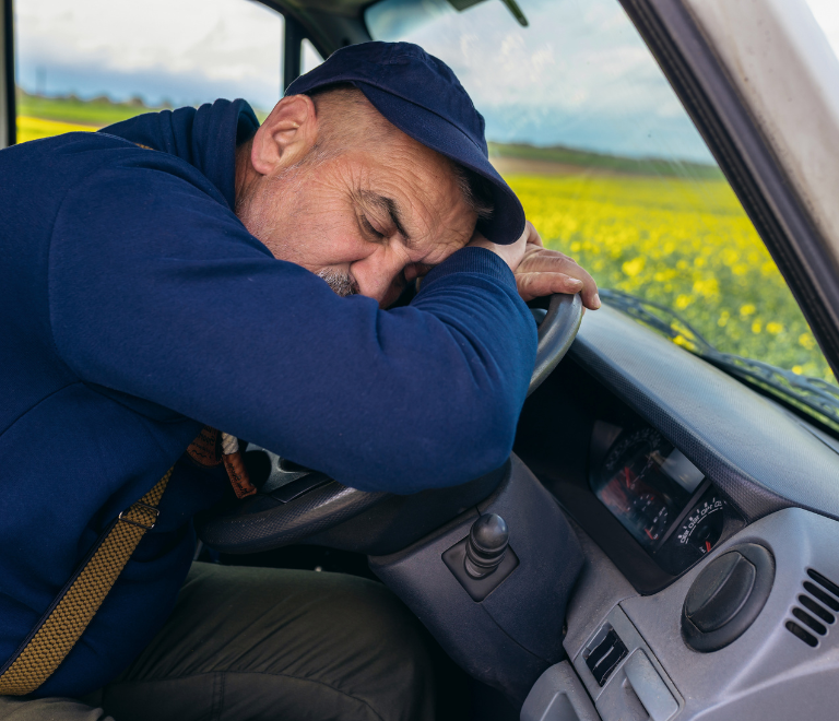 truck driver sleeping